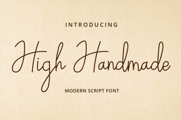 Enhance Your Brand with High Handmade Font