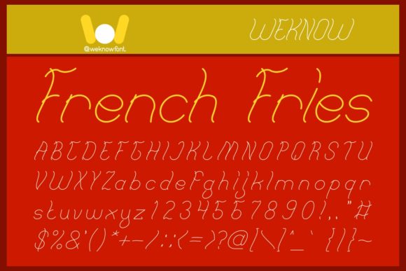 French Fries: A Charming Script Font for Your Brand