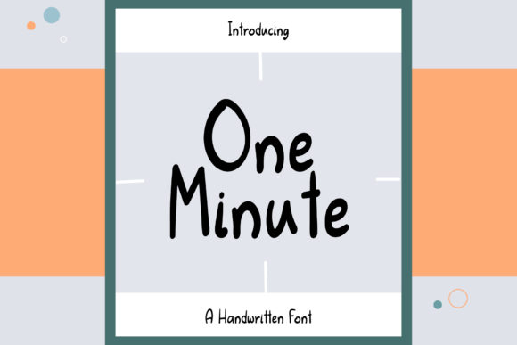 One Minute: A Charming Handwritten Font for Crafters