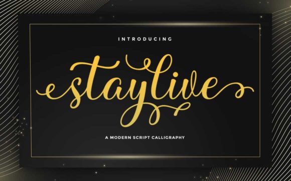 Stay Live: A Font for Elegant and Flowing Editorial Design