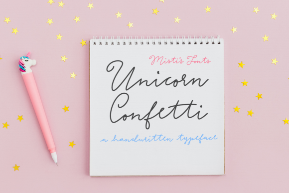 Unicorn Confetti: A Charming Handwritten Font for Creative Projects